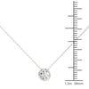 Natural Diamond Bezel Slide Pendant Necklace 1/3 Ctw 14K White Gold GH/SI2-I1 IGI USA Certified