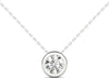 Natural Diamond Bezel Slide Pendant Necklace 1/3 Ctw 14K White Gold GH/SI2-I1 IGI USA Certified