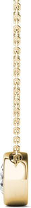 1/3 Ctw 14K Yellow Gold GH/SI2-I1 IGI USA Certified Natural Diamond Bezel Slide Pendant Necklace