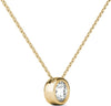 1/3 Ctw 14K Yellow Gold GH/SI2-I1 IGI USA Certified Natural Diamond Bezel Slide Pendant Necklace