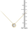 1/3 Ctw 14K Yellow Gold GH/SI2-I1 IGI USA Certified Natural Diamond Bezel Slide Pendant Necklace