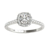 1/2 Ct. tw. GH/SI1-SI2 AGS Certified 14K White Gold Natural Diamonds Halo Engagement Ring