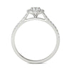 1/2 Ct. tw. GH/SI1-SI2 AGS Certified 14K White Gold Natural Diamonds Halo Engagement Ring