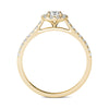 1/2 Ct. tw. GH/SI1-SI2 AGS Certified 14K Yellow Gold Natural Diamonds Halo Engagement Ring