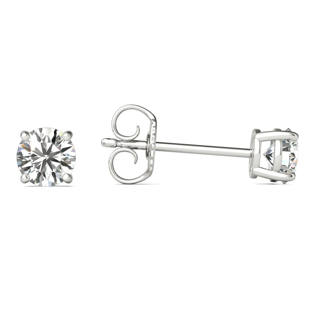 1/3 ctw 14k White Gold Diamond Stud Earrings (G-H, I2-I3)