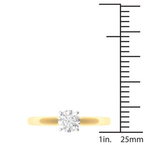 1/3 Ctw Solitaire Natural Diamond Engagement Ring AGS Certified MN